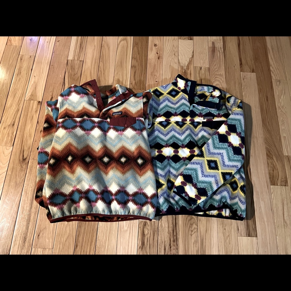 (2) Aztec Patagonia pullovers size Small